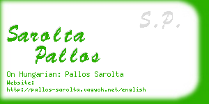 sarolta pallos business card